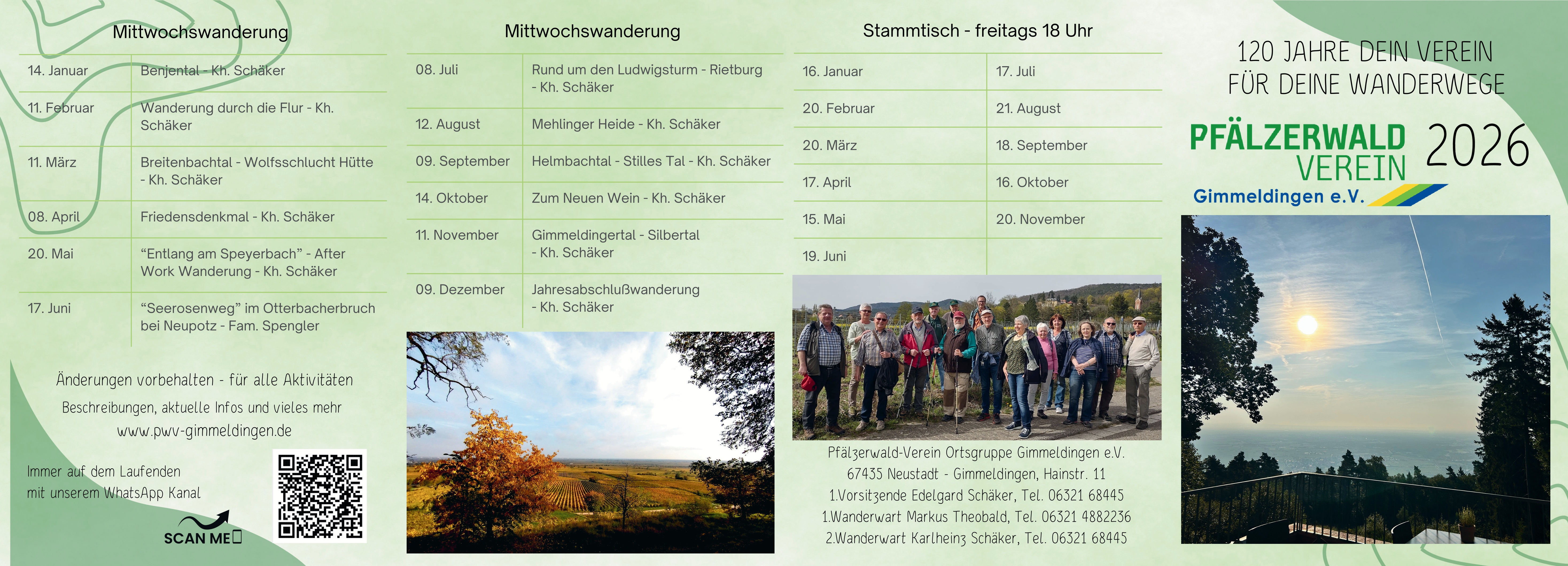 PWV Wanderplan 2026 2